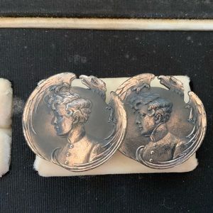 Vintage French Napoleon Portrait Cuff Links